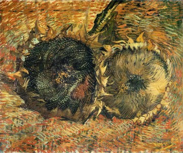 Stillleben mit zwei Sonnenblumen 2 Vincent van Gogh  Ölgemälde